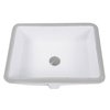 Nantucket Sinks 17 Inch x 13 Inch Glazed Bottom Undermount Rectangle Ceramic Sink In White GB-17x13-W